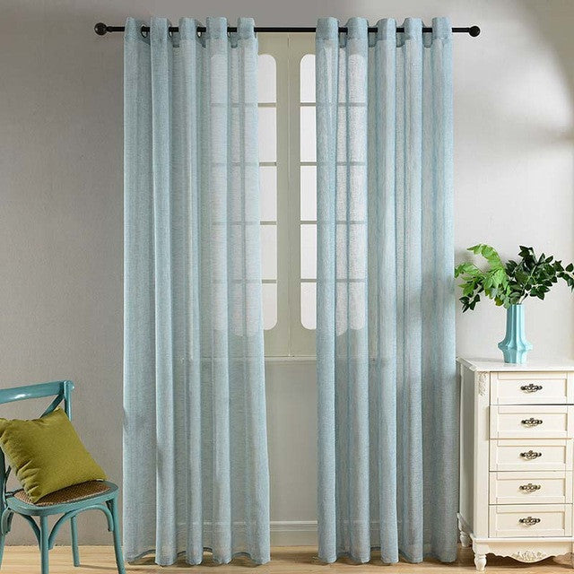 Top Finel Solid Faux Linen Sheer Curtains for Living Room Bedroom Yarn Curtains Tulle for Window Kitchen Home Voile Curtains