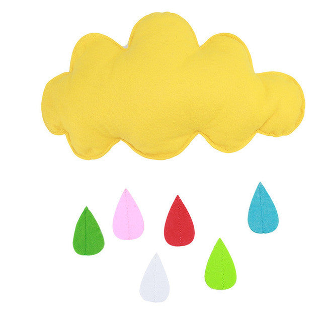 Kids Play Tent Decoration Tent Props Toy Raining Clouds Water Drop/Star Moon Baby Bed Room Hanging Decor Wall Stickers EJ838788