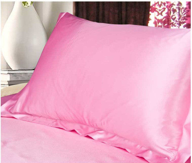 1pc Pure Emulation Silk Satin Pillowcase Single Pillow Cover Multicolor