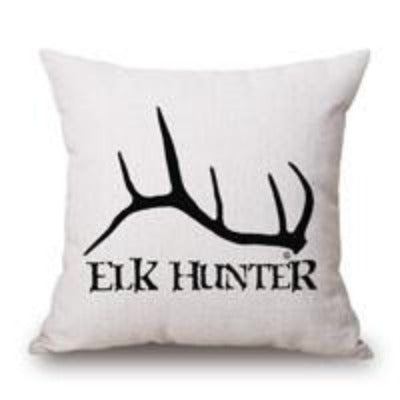 Modern Simple Pillow Case Wild Animal Elk Pattern Hunt Club Cotton Linen Chair Square Waist Throw Pillow Cover Home Textile