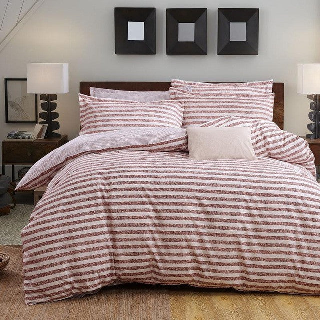 Plaid Bedding Set 4pcs polyester Cotton Duvet Cover Bed Sheet 2pcs Pillowcases Bedroom Textile Bed Linen Queen Kids Bed Set