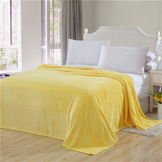 Home textile fleece blanket summer solid color super warm soft blankets throw on sofa/bed/ travel plaids bedspreads sheets