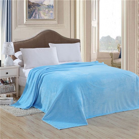 Home textile fleece blanket summer solid color super warm soft blankets throw on sofa/bed/ travel plaids bedspreads sheets