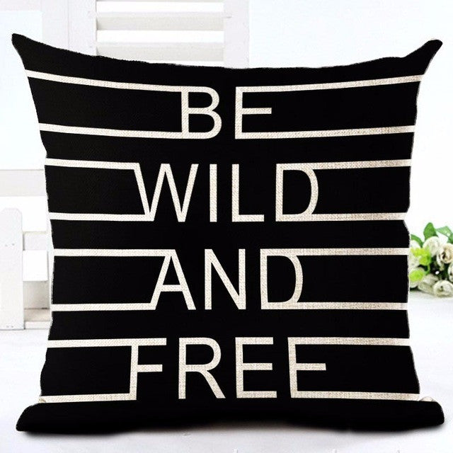 Deer Love Star Panda Printed Cotton Linen Pillowcase Decorative Pillows Cushion Use For Home Sofa Car Office