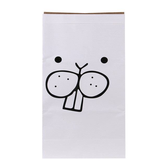 Canvas Storage Bag Large Cartoon Heavy Kraft Paper Bag Children Room Organizer Bag Patterns Laundry Pouch for Baby Toy Clothings