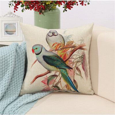 Birds Print Cushions No inner Design Flower Polyester Home Decor Sofa Car Seat Decorative Throw Pillow