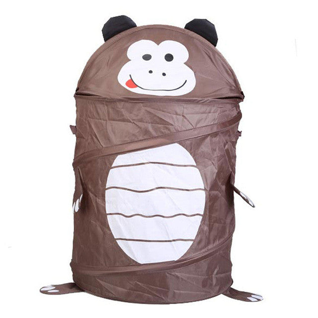 9 Style Cute Cartoon Animal Storage Bucket Lovely and Fashion Folding Cylinder Laundry Basket Toy Box