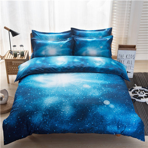 3d Galaxy Duvet Cover Set Single double Twin/Queen 2pcs/3pcs/4pcs bedding sets Universe Outer Space Themed Bed Linen