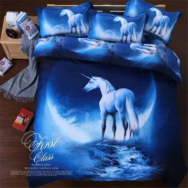 4/3pcs Galaxy 3D Bedding Sets Universe Outer Space Duvet cover Bed Sheet / Fitted Bed Sheet pillowcase Twin queen king