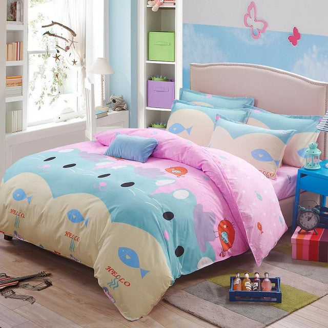 3/4pc Bedding Sets Size for Twin Full Queen king Home el Bed Linen Bed Sheets Duvet Cover Set-33 colors