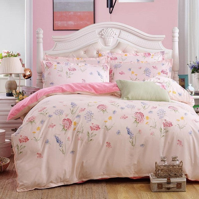 3/4pc Bedding Sets Size for Twin Full Queen king Home el Bed Linen Bed Sheets Duvet Cover Set-33 colors