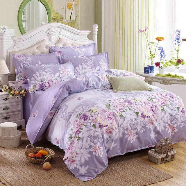 3/4pc Bedding Sets Size for Twin Full Queen king Home el Bed Linen Bed Sheets Duvet Cover Set-33 colors