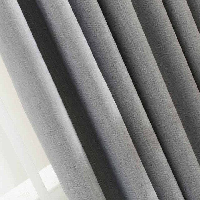 Solid Twill Window Shade Thick Blackout Curtains for Living Room the Bedroom Window Treatment Curtain Panel Drape