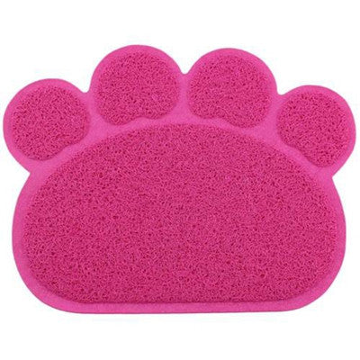 30x40cm Dog Paw Shape Cup rectangle Pet Dog Puppy Cat Feeding Mat Pad Bed Dish Bowl Food Water Feed Placemat