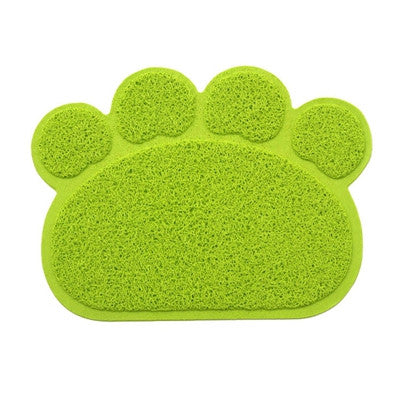 30x40cm Dog Paw Shape Cup rectangle Pet Dog Puppy Cat Feeding Mat Pad Bed Dish Bowl Food Water Feed Placemat