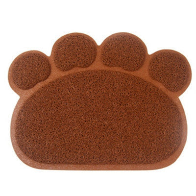 30x40cm Dog Paw Shape Cup rectangle Pet Dog Puppy Cat Feeding Mat Pad Bed Dish Bowl Food Water Feed Placemat