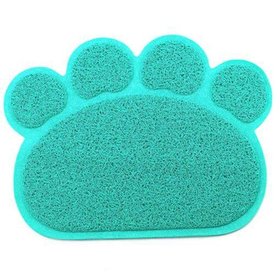 30x40cm Dog Paw Shape Cup rectangle Pet Dog Puppy Cat Feeding Mat Pad Bed Dish Bowl Food Water Feed Placemat