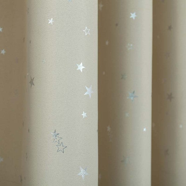 Modern Star Curtains for Children Kid Baby Room 100% Polyester Soft Hypoallergeni Room Darking 85% Blackout