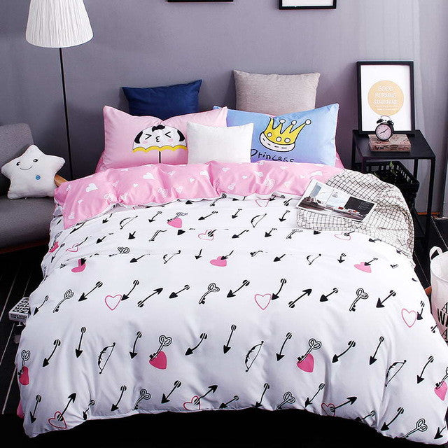 Modern style Bedding Sets Polyester Duvet Cover set Bed Sheet Pillowcase Twin Full Queen size King Super Soft 4Pcs /3 Pcs