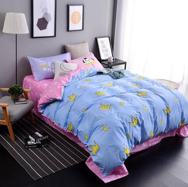 Modern style Bedding Sets Polyester Duvet Cover set Bed Sheet Pillowcase Twin Full Queen size King Super Soft 4Pcs /3 Pcs