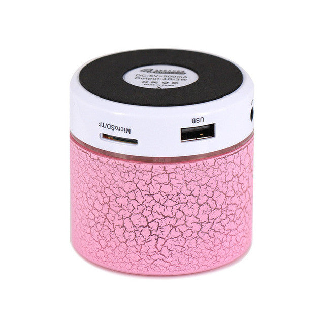 LED MINI Bluetooth Speaker BS008 Wireless Portable Music Speaker Sound Box Subwoofer TF USB Loudspeakers For phone PC