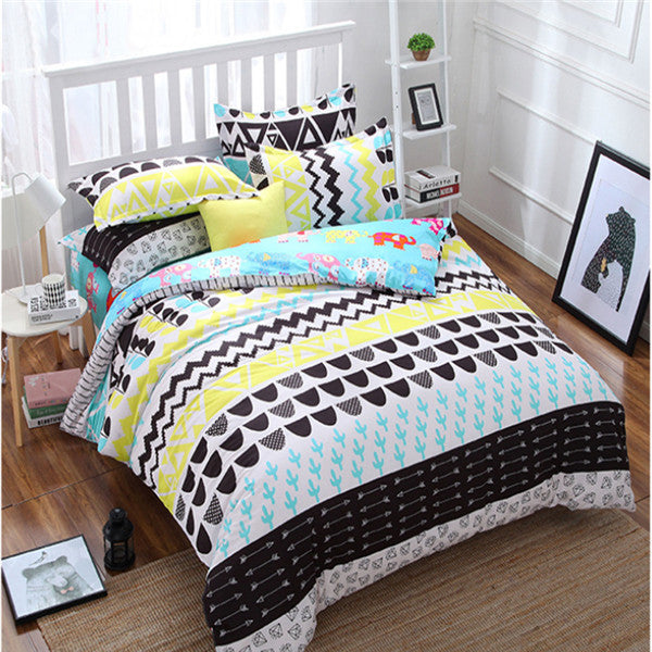 fashion style queen/full/twin size bed linen set bedding set bedclothes duvet cover bed sheet pillowcases