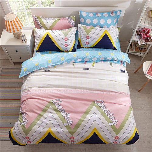 fashion style queen/full/twin size bed linen set bedding set bedclothes duvet cover bed sheet pillowcases