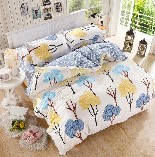 fashion style queen/full/twin size bed linen set bedding set bedclothes duvet cover bed sheet pillowcases