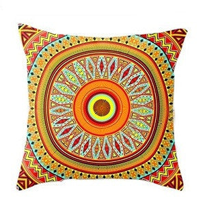 Boho Geometric Beach Painting Living Room Linen Pillow Case