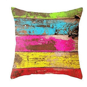 Boho Geometric Beach Painting Living Room Linen Pillow Case