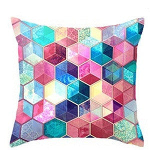 Boho Geometric Beach Painting Living Room Linen Pillow Case