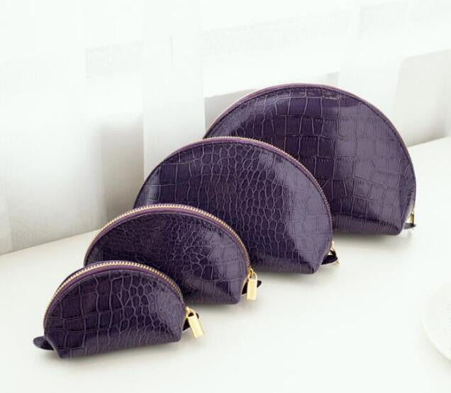 Luxury Alligator Pattern PU Leather Female Daily Cosmetic Bags Set 4 Pieces Make Up Bags Set Casual Lady Organizer Bags ZCP106