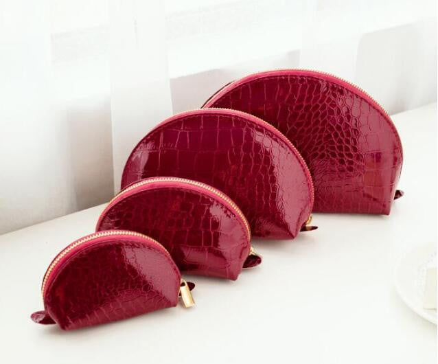 Luxury Alligator Pattern PU Leather Female Daily Cosmetic Bags Set 4 Pieces Make Up Bags Set Casual Lady Organizer Bags ZCP106