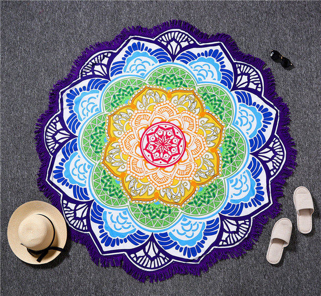 Indian Bohemian Mandalas Tapestry Totem Lotus Wall Hanging Sandy Beach Towels Yoga Mat Blanket Camping Mattress Bikini Cover Up