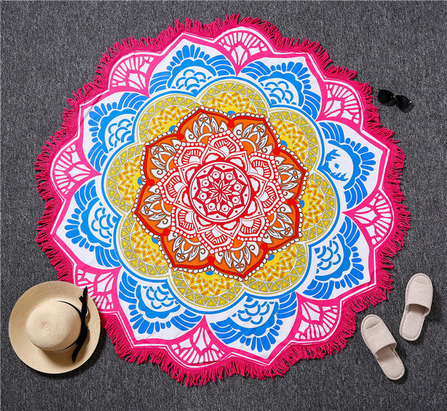 Indian Bohemian Mandalas Tapestry Totem Lotus Wall Hanging Sandy Beach Towels Yoga Mat Blanket Camping Mattress Bikini Cover Up