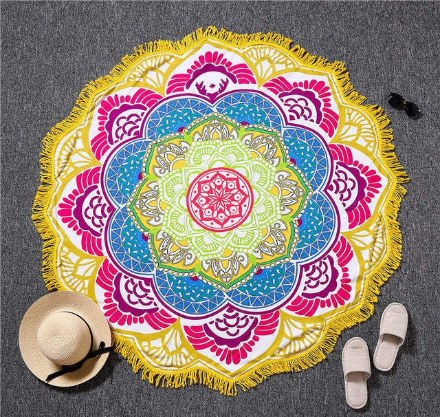 Indian Bohemian Mandalas Tapestry Totem Lotus Wall Hanging Sandy Beach Towels Yoga Mat Blanket Camping Mattress Bikini Cover Up