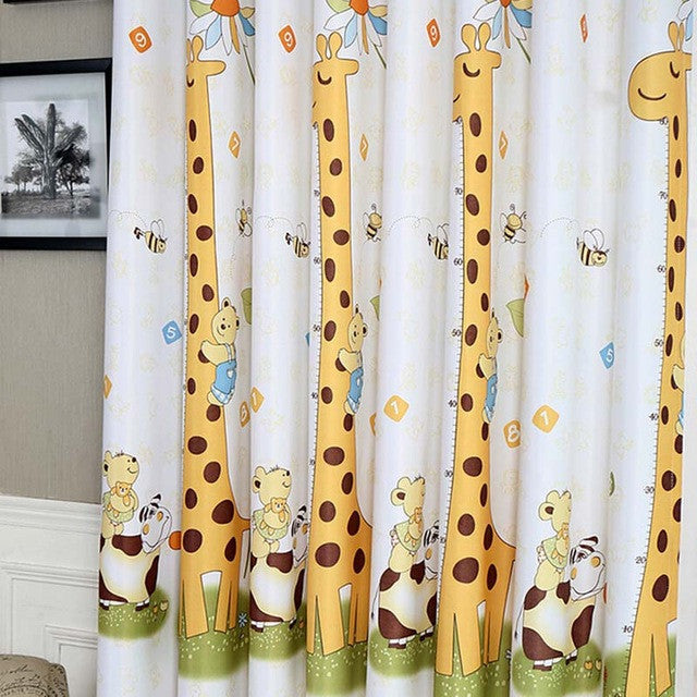 giraffe pattern modern shade blinds thick window blackout curtains for children living room the bedroom kids fabric