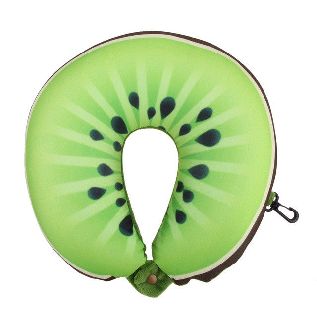 U Shaped Neck Protection Pillow Watermelon Lemon Kiwi Orange Fruit Pillows Nanoparticles Massage Neck Pillow Travel Pillow Neck