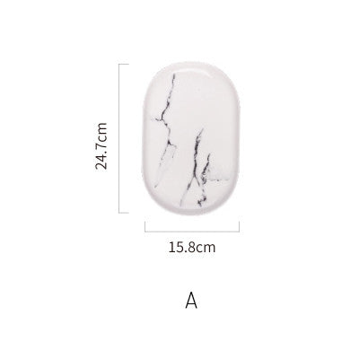 European Marble Tableware Ceramic Tableware Dish Face Plate Platter Bow Cutter Board