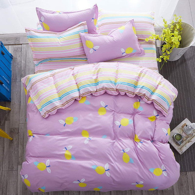 Modern style Bedding Sets Polyester Duvet Cover set Bed Sheet Pillowcase Twin Full Queen size King Super Soft 4Pcs /3 Pcs