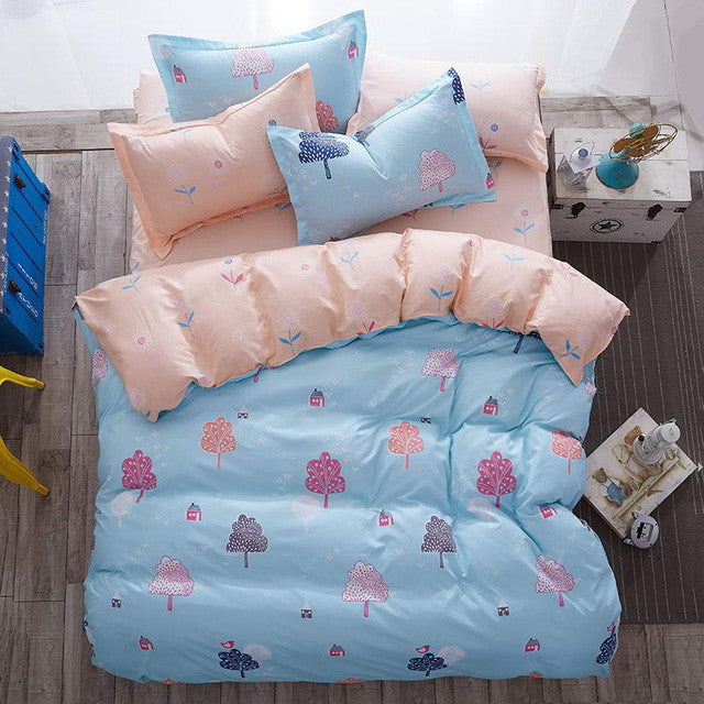 Modern style Bedding Sets Polyester Duvet Cover set Bed Sheet Pillowcase Twin Full Queen size King Super Soft 4Pcs /3 Pcs