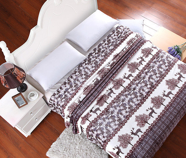 Rectangle Down to on for the sofa bed textile cute PLUSH WOOL FLUFFY BLANKETS a plaid fleece real faux fur fox BLANKET