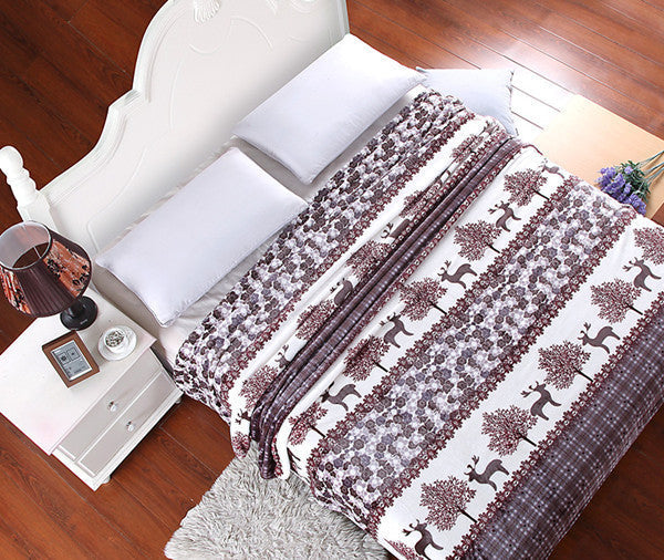 Rectangle Down to on for the sofa bed textile cute PLUSH WOOL FLUFFY BLANKETS a plaid fleece real faux fur fox BLANKET