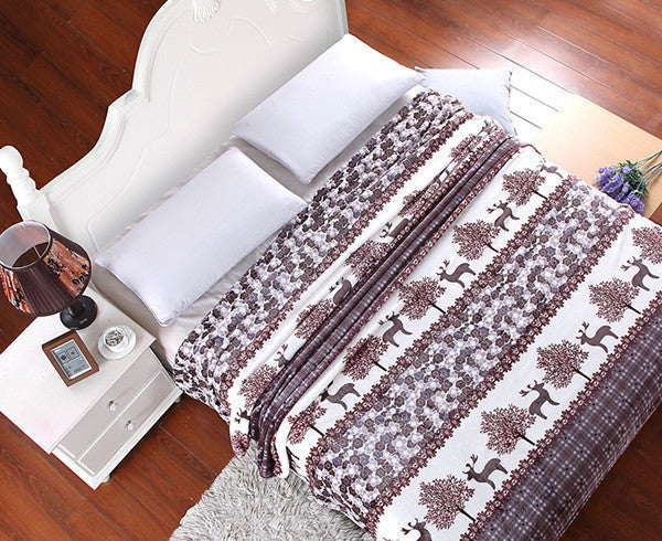 Rectangle Down to on for the sofa bed textile cute PLUSH WOOL FLUFFY BLANKETS a plaid fleece real faux fur fox BLANKET