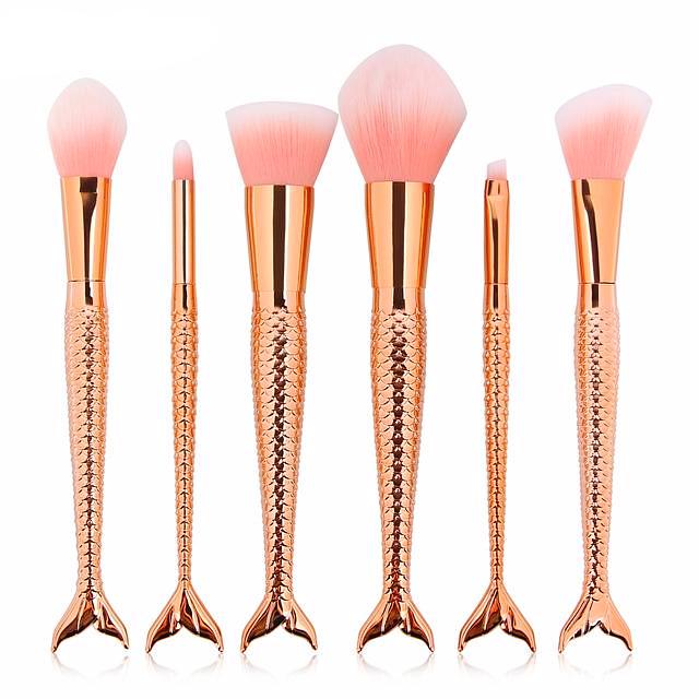 est 6/10pcs/set Mermaid Color Make Up Eyebrow Eyeliner Blush Blending Contour Foundation Cosmetic Beauty Makeup Brush Tools-Dollar Bargains Online Shopping Australia