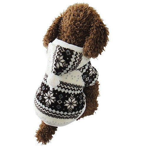 Winter Pet Clothes Cozy Snowflake Soft Dog Clothes jacket Cat Costume Teddy Hoodie Dog Coat Pet Clothing