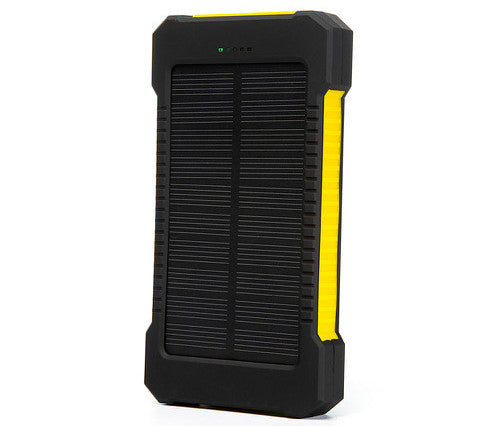 Waterproof 10000Mah Solar Power Bank Solar Charger Dual USB Power Bank with LED Light for iPhone 6 Plus Mobile Phone