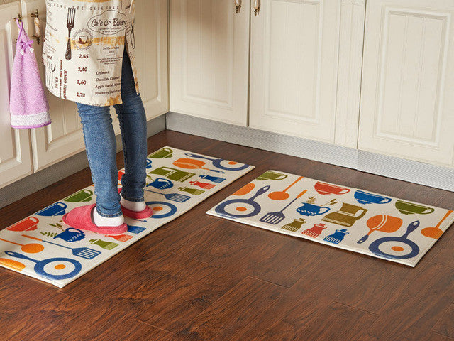 Modern Coral Velvet Kitchen Mat Breathable Water Absorbent Anti Silp Ware Fish Kitchen Carpet High Quality