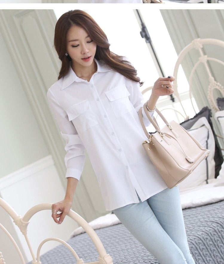 Brand Spring Blouse Shirt Cardigans White Blusas Femininas Ladies Body Tops Women Office Clothing Female Casual Woman Clothes-Dollar Bargains Online Shopping Australia