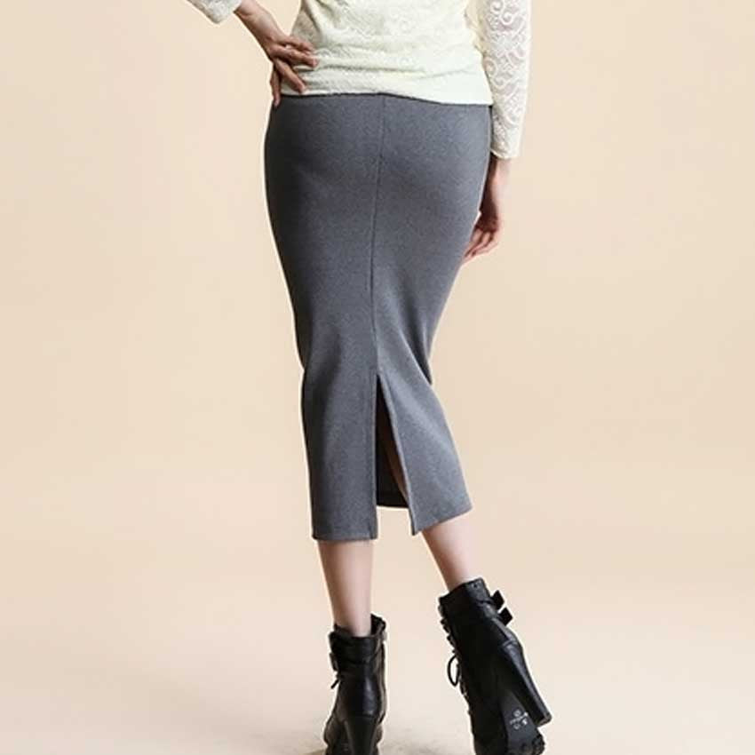 Summer skirts Sexy Chic Pencil Skirts Women Skirt Wool Rib Knit Long Skirt Package Hip Split Waist midi skirt maxi-Dollar Bargains Online Shopping Australia